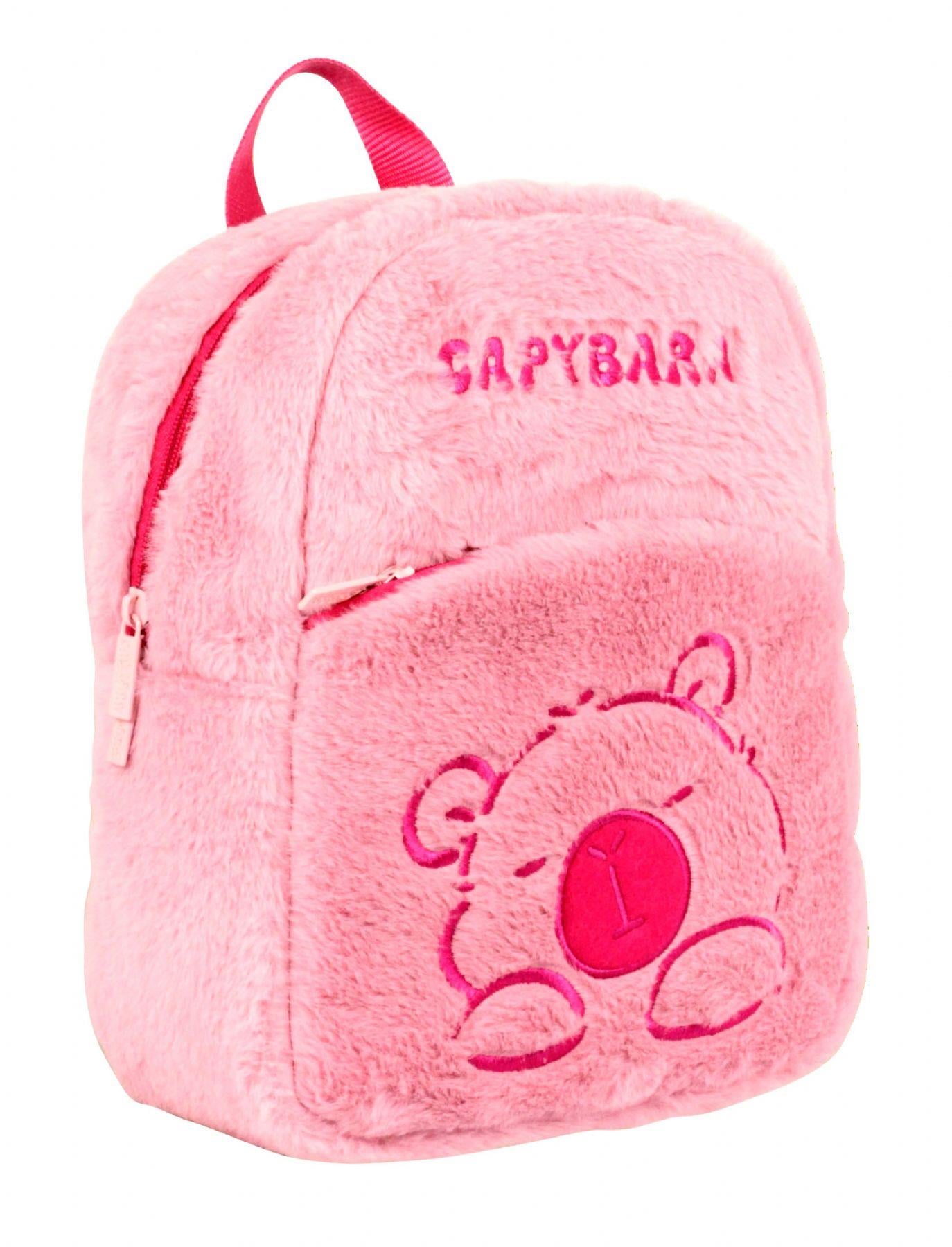 Capybara 5251 Pembe Peluş Anaokulu ve Günlük Sırt Çantası - Kız Çocuk