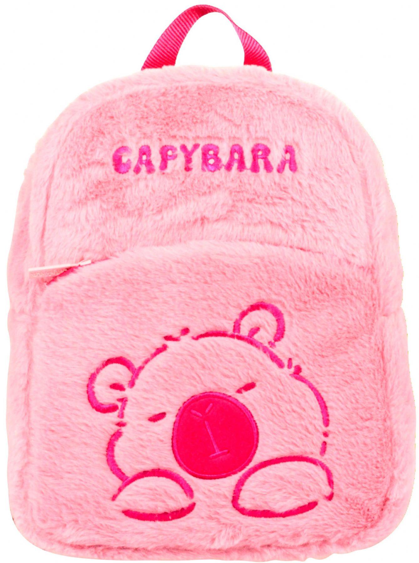 Capybara 5251 Pembe Peluş Anaokulu ve Günlük Sırt Çantası - Kız Çocuk