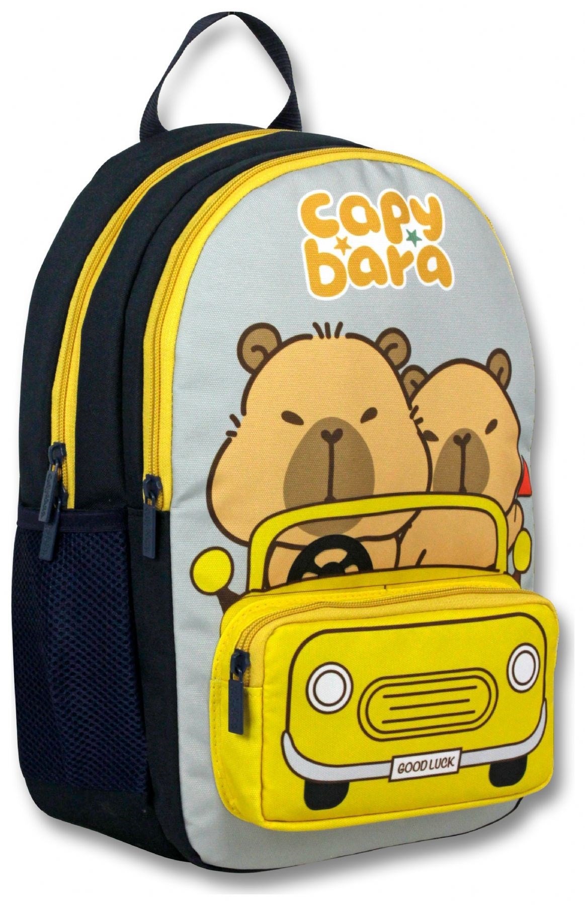 Capybara (Sarı - Siyah) Unisex Capybara Seyahatte İlkokul Okul Sırt Çantası - 6218