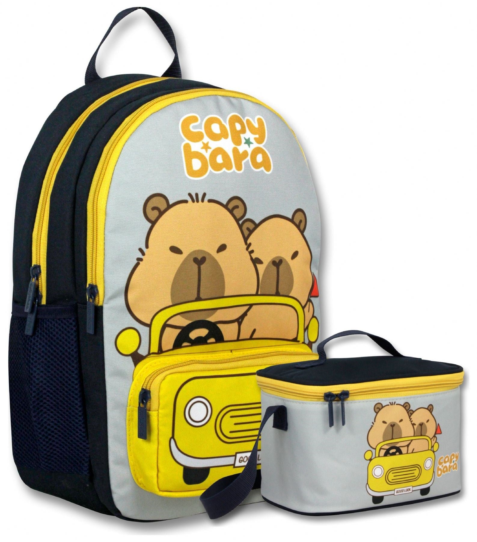 Capybara Unisex Capybara Seyahatte Okul Çantası+Beslenme Çantası Seti - SETCPB6218B