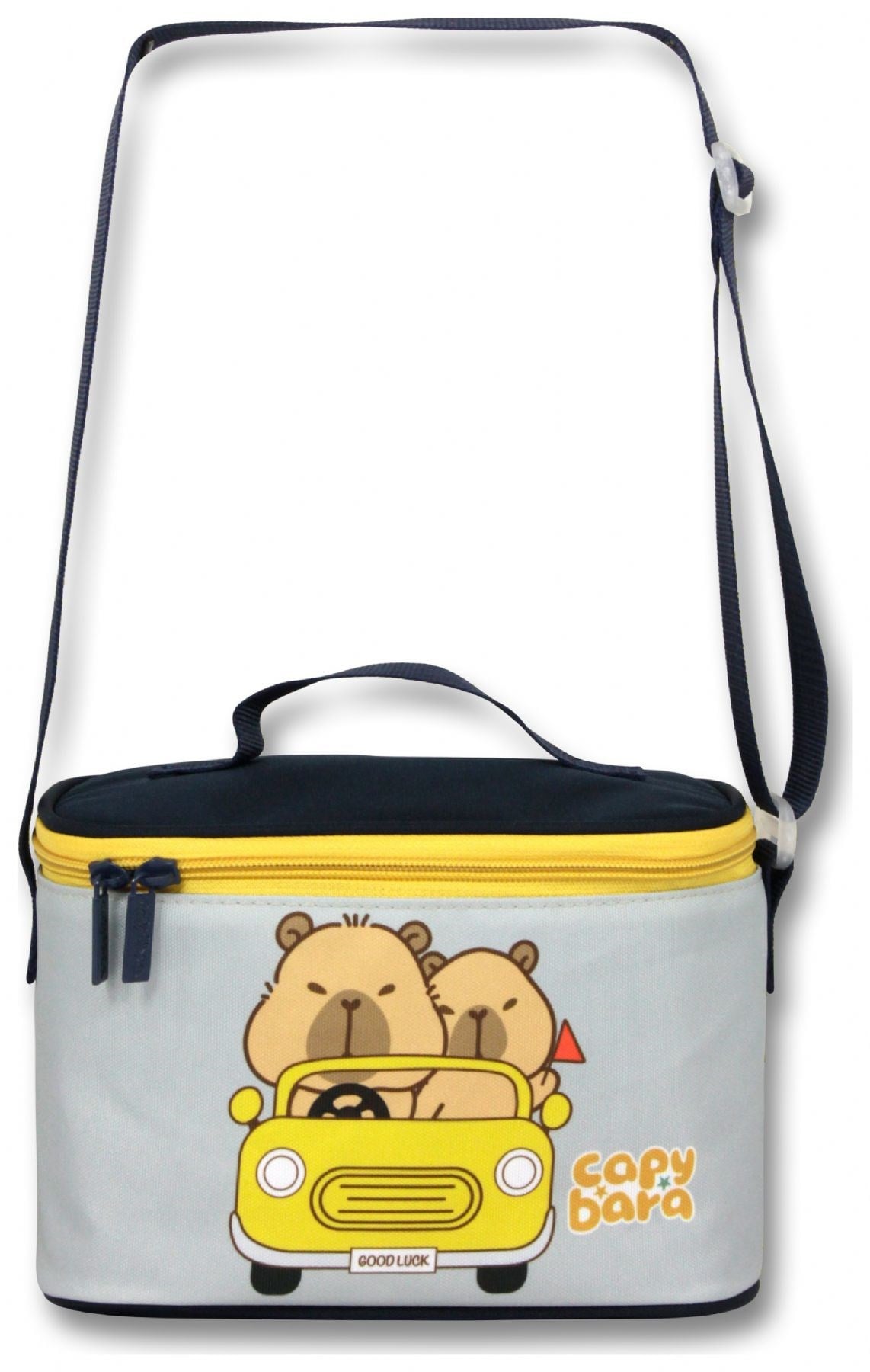 Capybara Unisex Isı Yalıtımlı Capybara Seyahatte Sarı - Siyah Okul Beslenme Çantası - 6219