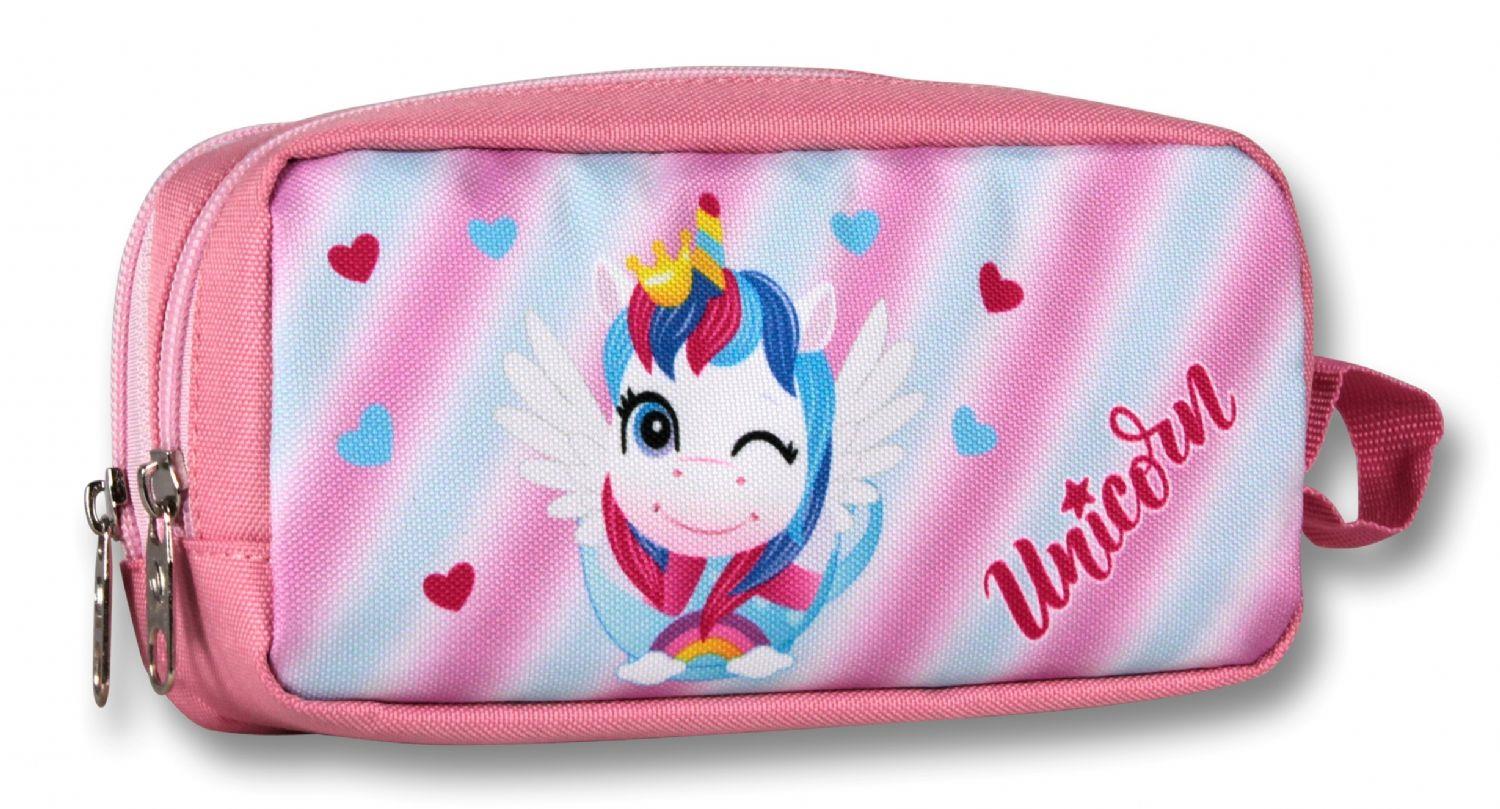 Cennec Pembe Sevimli Unicorn İlkokul Sırt Çantası Seti - Kız
