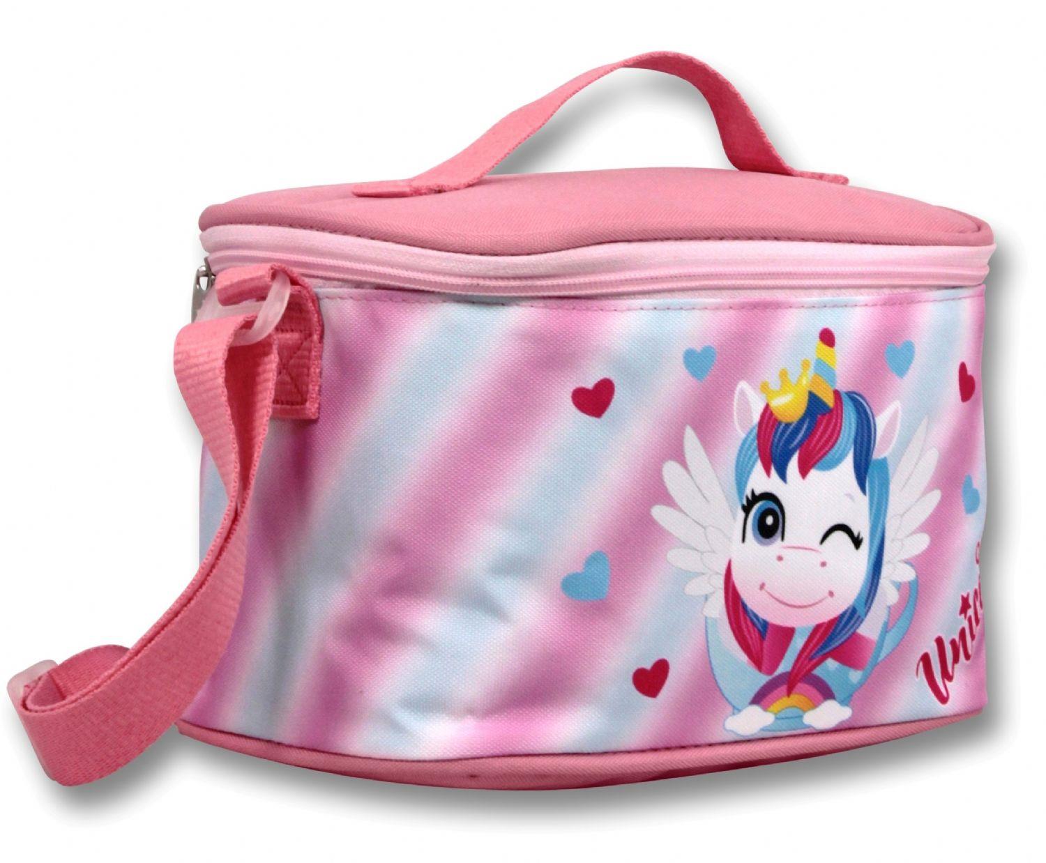 Cennec Pembe Sevimli Unicorn İlkokul Sırt Çantası Seti - Kız