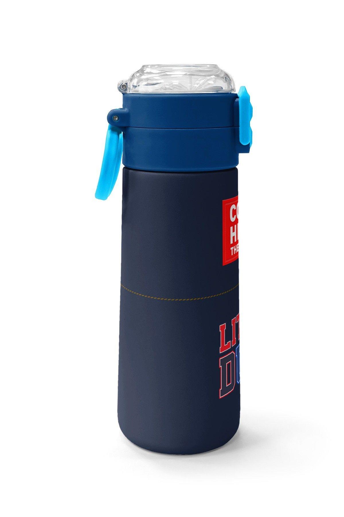 Coral High 500 ml Erkek Çocuk Lacivert Kırmızı Little Dude Baskılı Çelik Termos Matara - Okul Suluğu