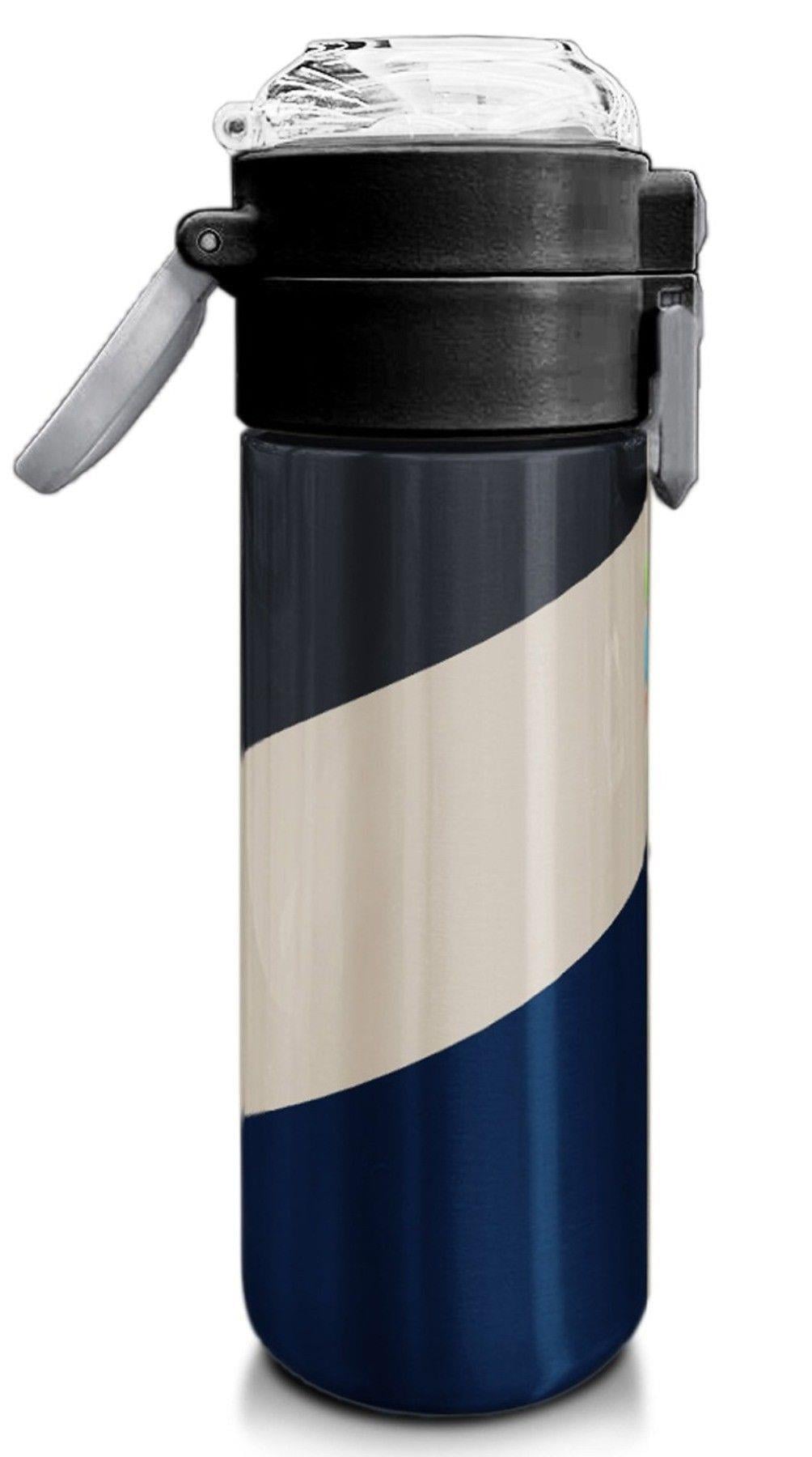 Coral High 500 ml Lacivert Koyu Gri Bej Desenli  - Erkek Çocuk Paslanmaz Çelik Okul Termosu/Suluk/Matara 31893