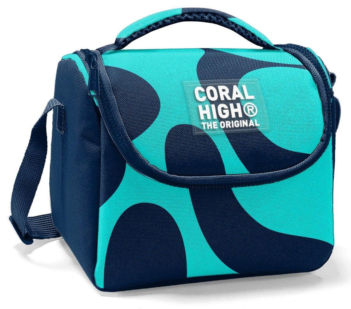 Coral High Beslenme Çantası 22786, Erkek Çocuk, Lacivert Turkuaz Renkli Çizgili, Isı Yalıtımlı 22786