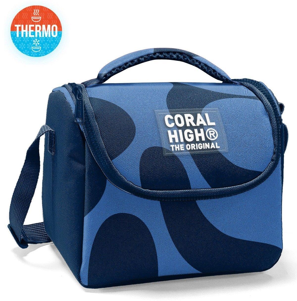 Coral High Beslenme Çantası 22788, Erkek Çocuk, Lacivert Mavi Renkli Çizgili, Isı Yalıtımlı 22788