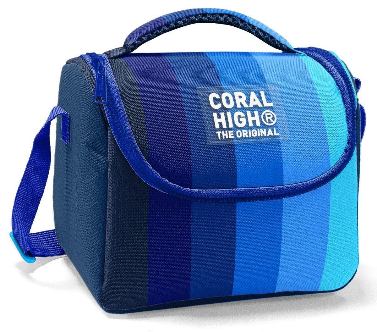 Coral High Beslenme Çantası 22795, Erkek Çocuk, Lacivert Mavi Renk Geçişli Çizgili, Isı Yalıtımlı 22795