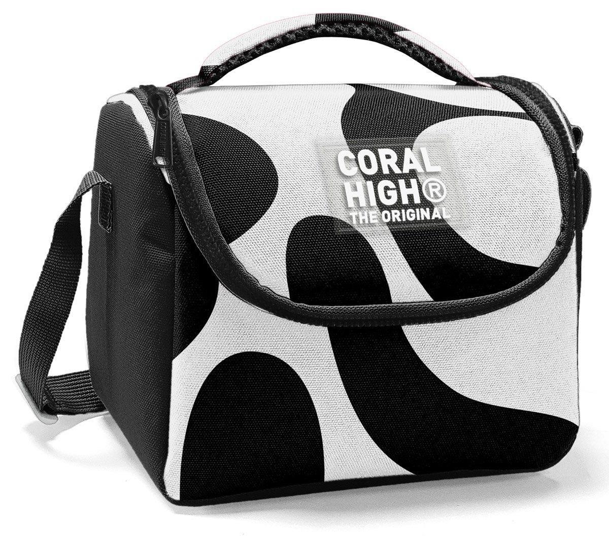 Coral High Erkek Çocuk Beslenme Çantası - Thermo - Renkli Çizgili Siyah Beyaz 22787