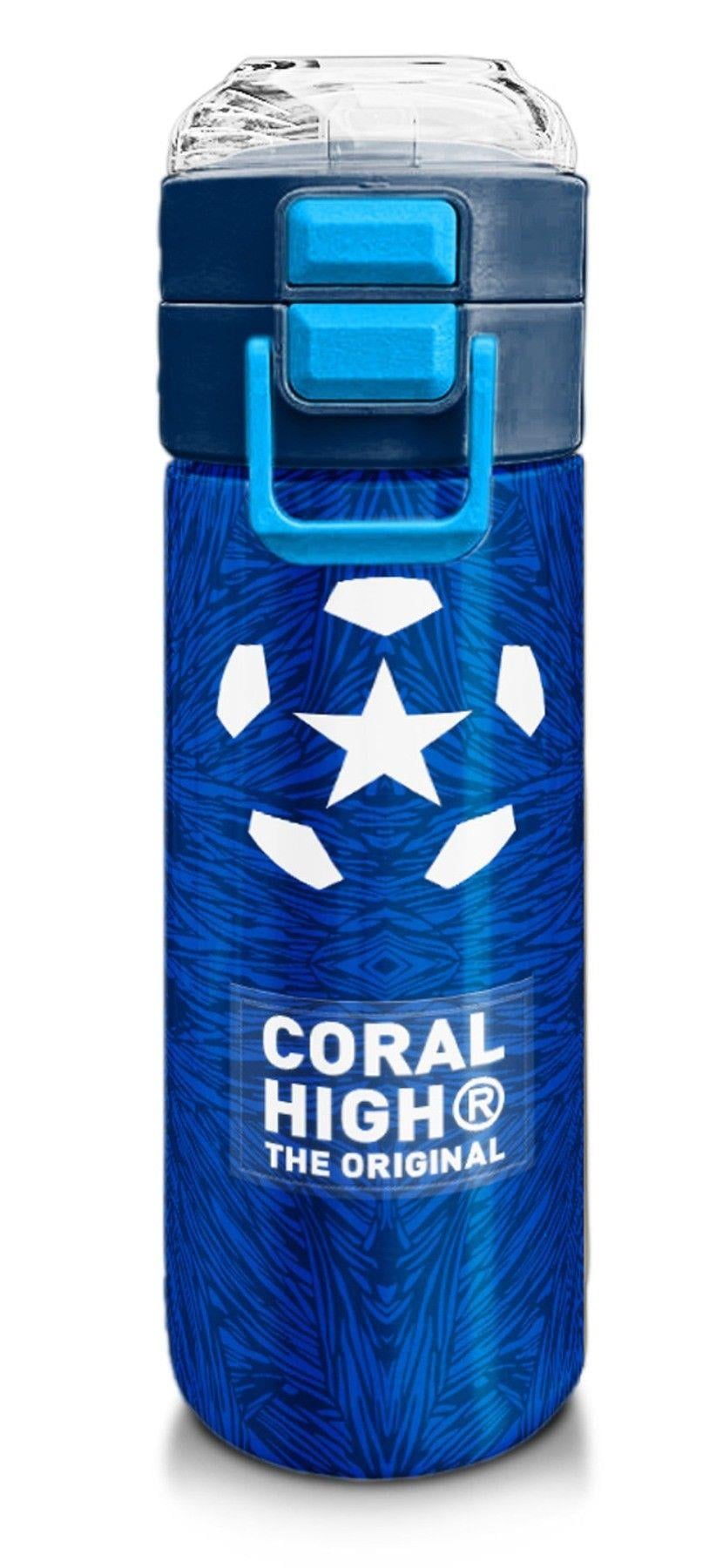 Coral High Erkek Çocuk İçin 500 mllik Paslanmaz Çelik Termos/Suluk - Lacivert Saks Futbol Desenli 31897