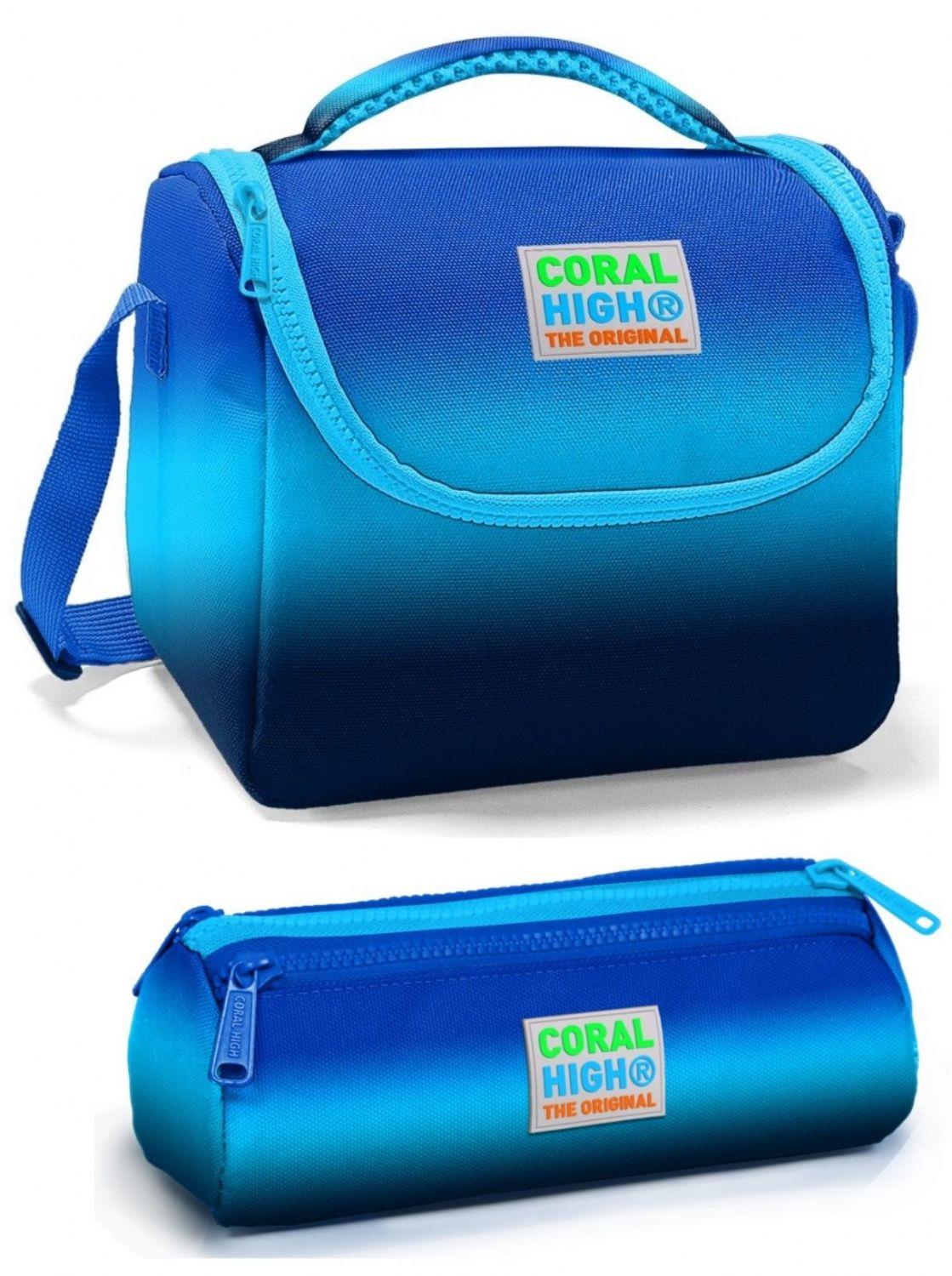 Coral High Erkek Çocuk İlkokul Çantası Seti Lacivert Mavi Gradyan