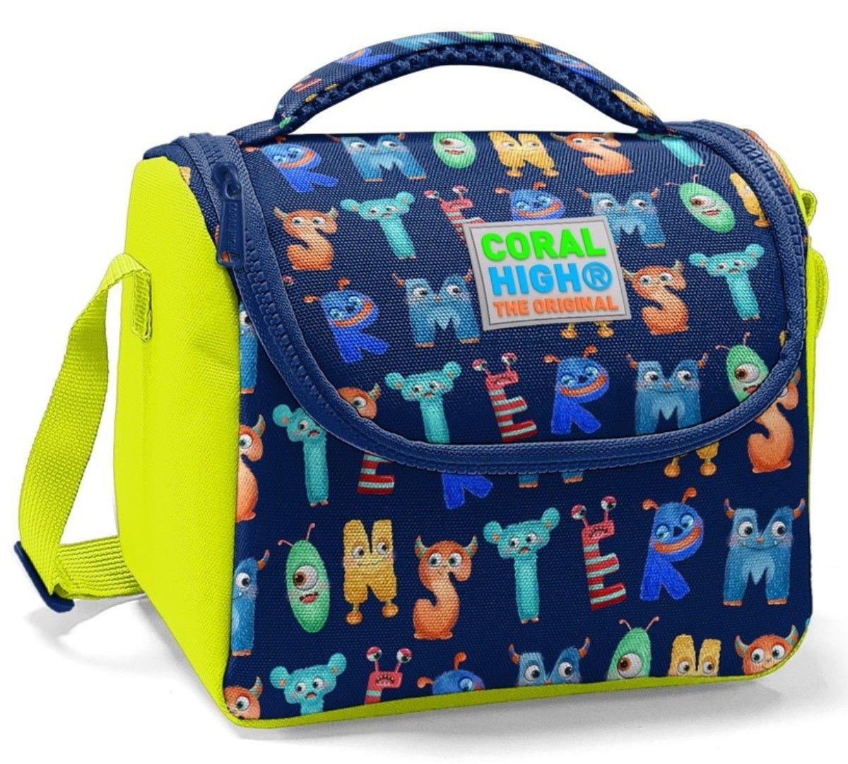 Coral High Erkek Çocuk İlkokul Okul Sırt Çantası ve Beslenme Seti - Sevimli Harfler