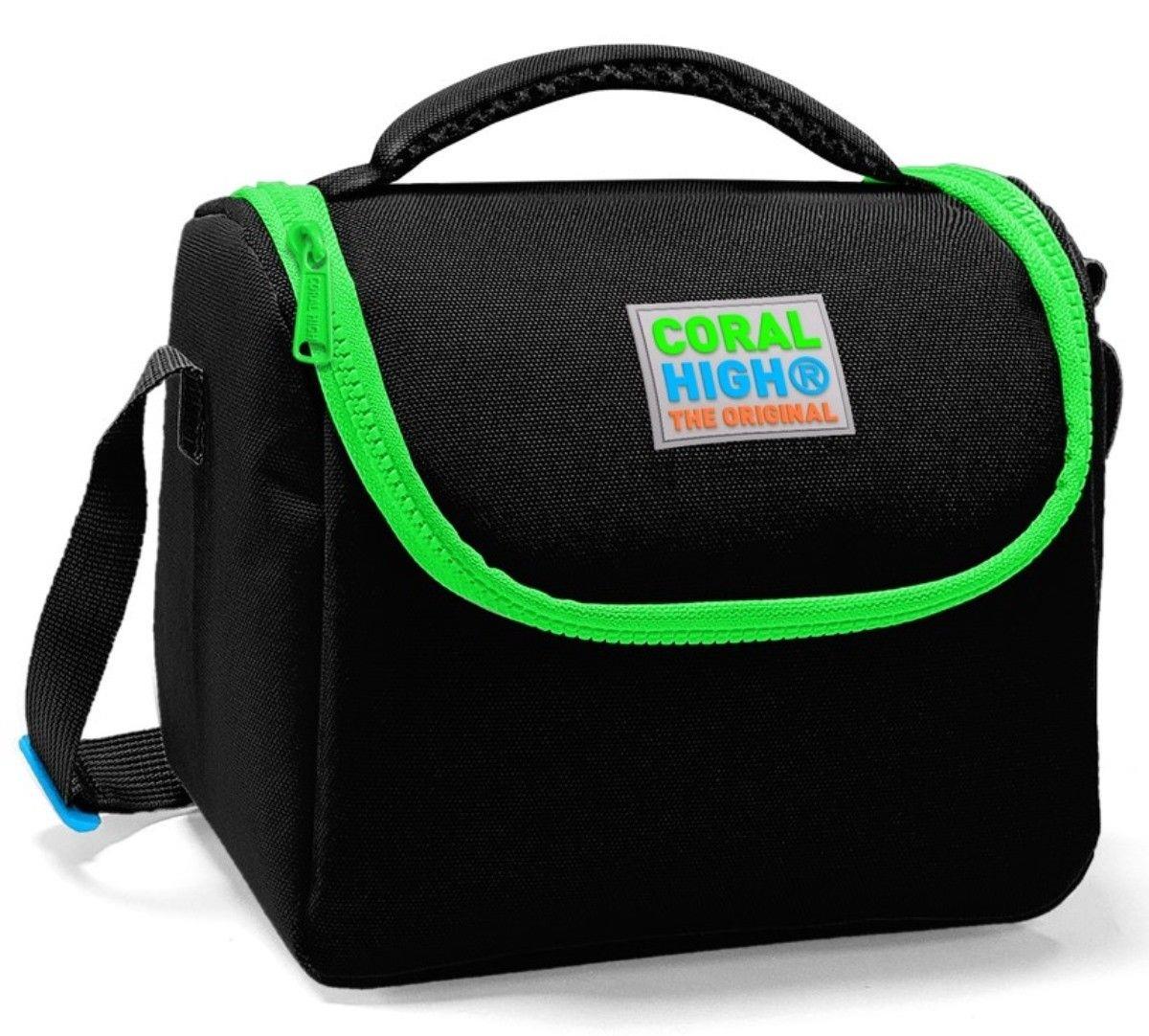 Coral High Erkek Çocuk İlkokul Okul Sırt Çantası ve Beslenme Çanta Seti - Siyah Yeşil