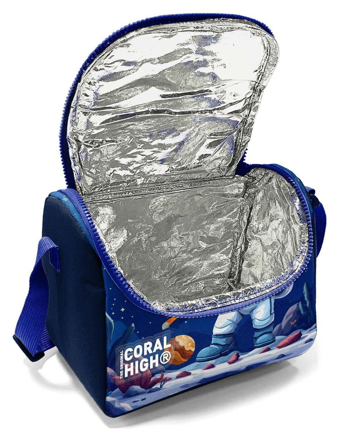 Coral High Erkek Çocuk Lacivert Beyaz Astronot Baskılı Isı Yalıtımlı Beslenme Çantası 37152
