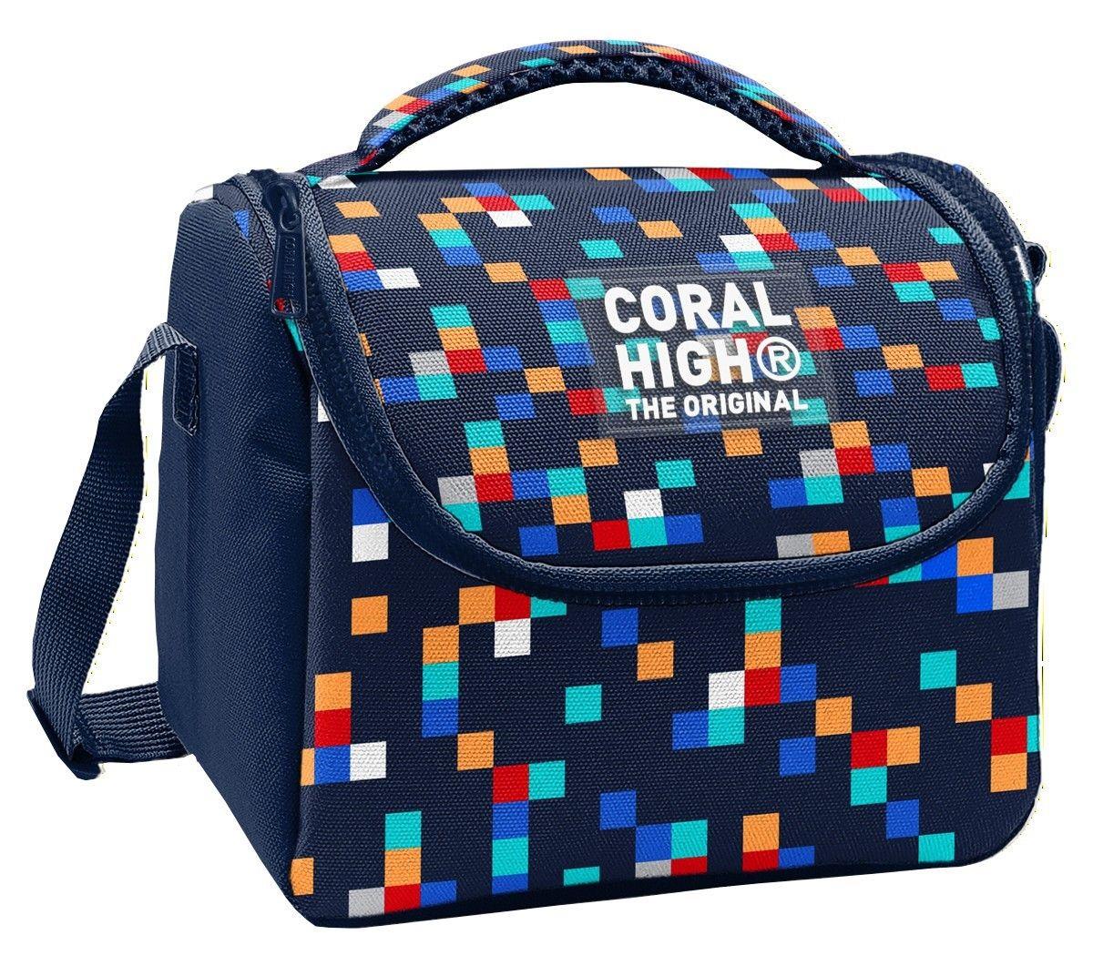 Coral High Erkek Çocuk Lacivert Çok Renli Geometrik Desenler Isı Yalıtımlı Beslenme Çantası 37135