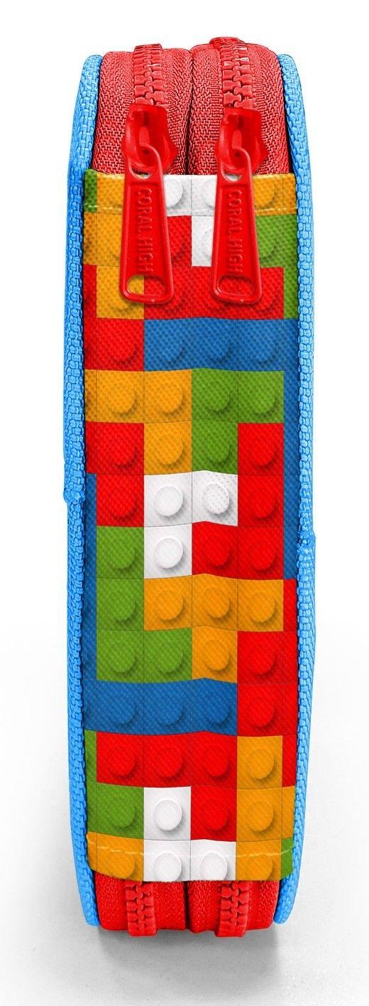 Coral High Erkek Çocuk Organizer Kalemlik/Kalem Çantası - Kırmızı Yapı Blokları 11157