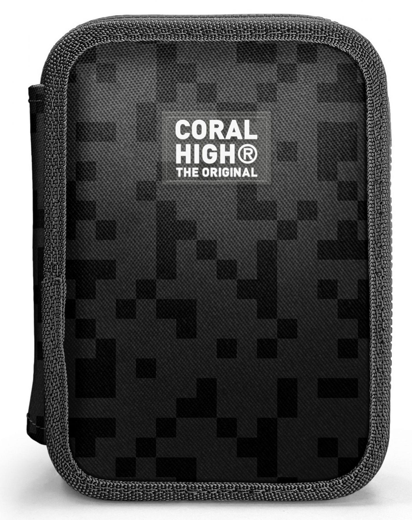 Coral High Erkek Çocuk Siyah Blok Desenli Katlı Organizer Kalemlik (Kalem Kutusu) 31118