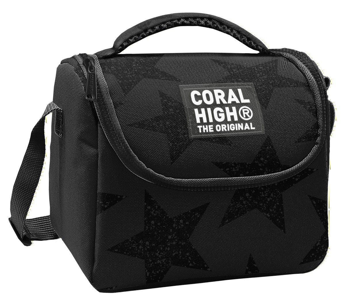 Coral High Erkek Çocuk Siyah Yıldız Baskılı Isı Yalıtımlı Beslenme Çantası 37137