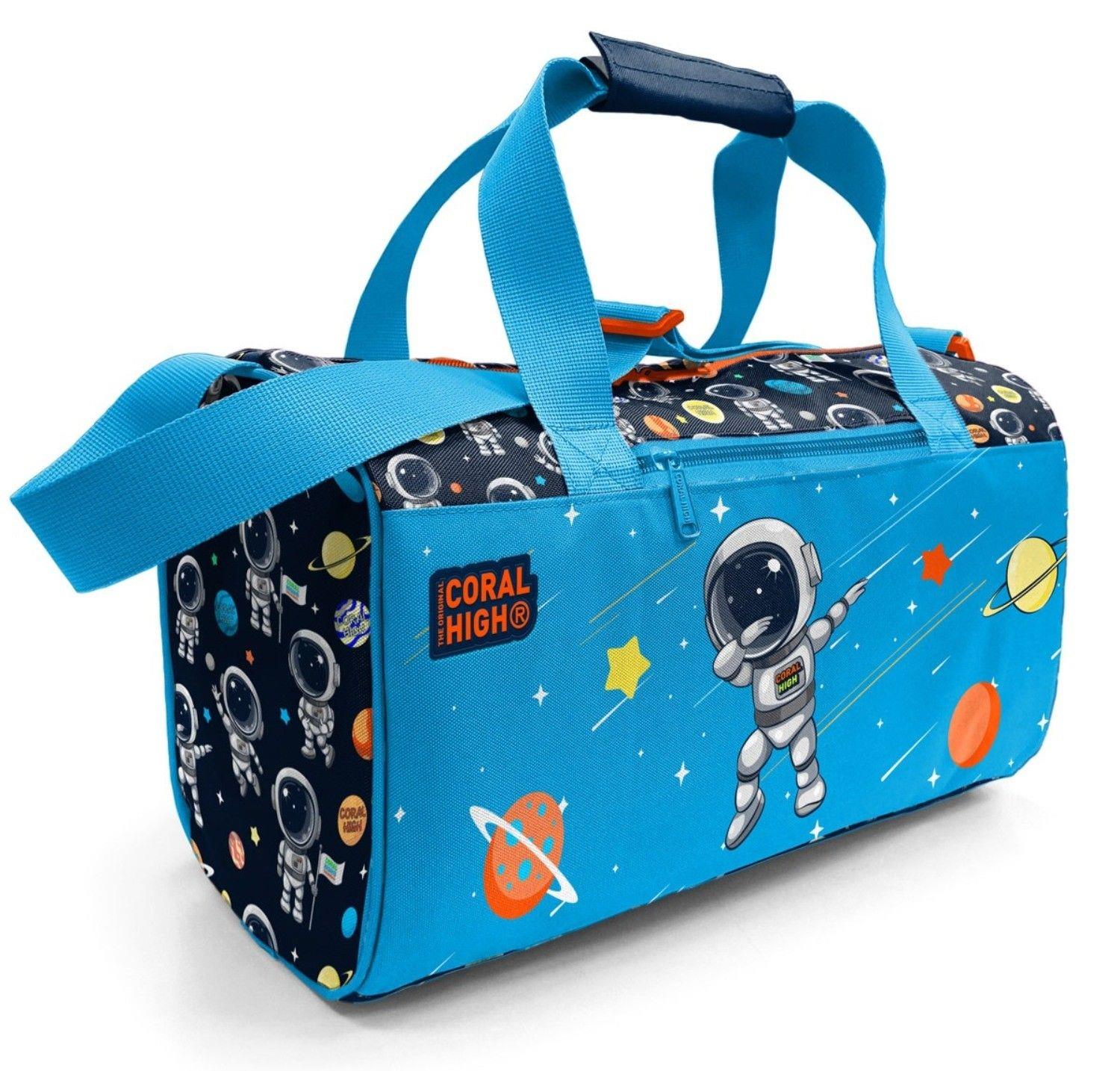 Coral High Erkek Çocuk Spor ve Seyahat Çantası - Lacivert Mavi Astronot Desenli - 27538