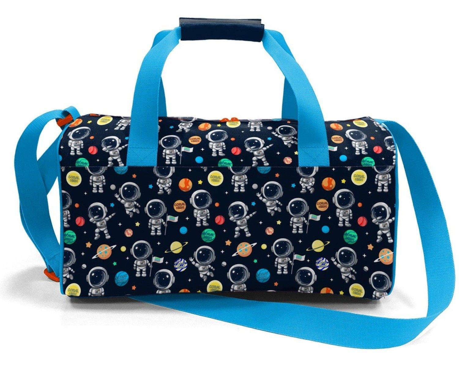 Coral High Erkek Çocuk Spor ve Seyahat Çantası - Lacivert Mavi Astronot Desenli - 27538