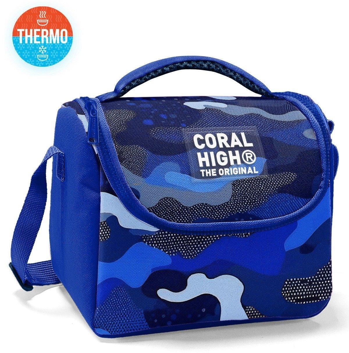 Coral High Erkek Çocuk Termoslu Beslenme Çantası - Mavi Lacivert Kamuflaj, Erkek Çocuk 22789