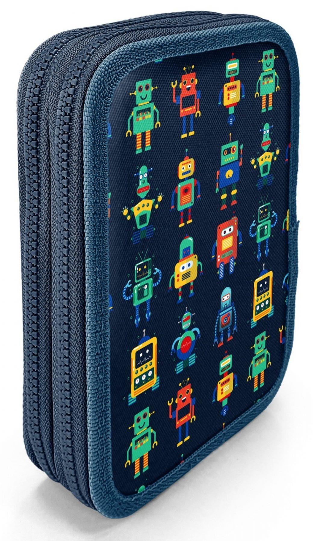 Coral High Erkek Çocuk Yeşil Sarı Robot Baskılı Katlı Organizer Kalemlik (Kalem Kutusu) 31121