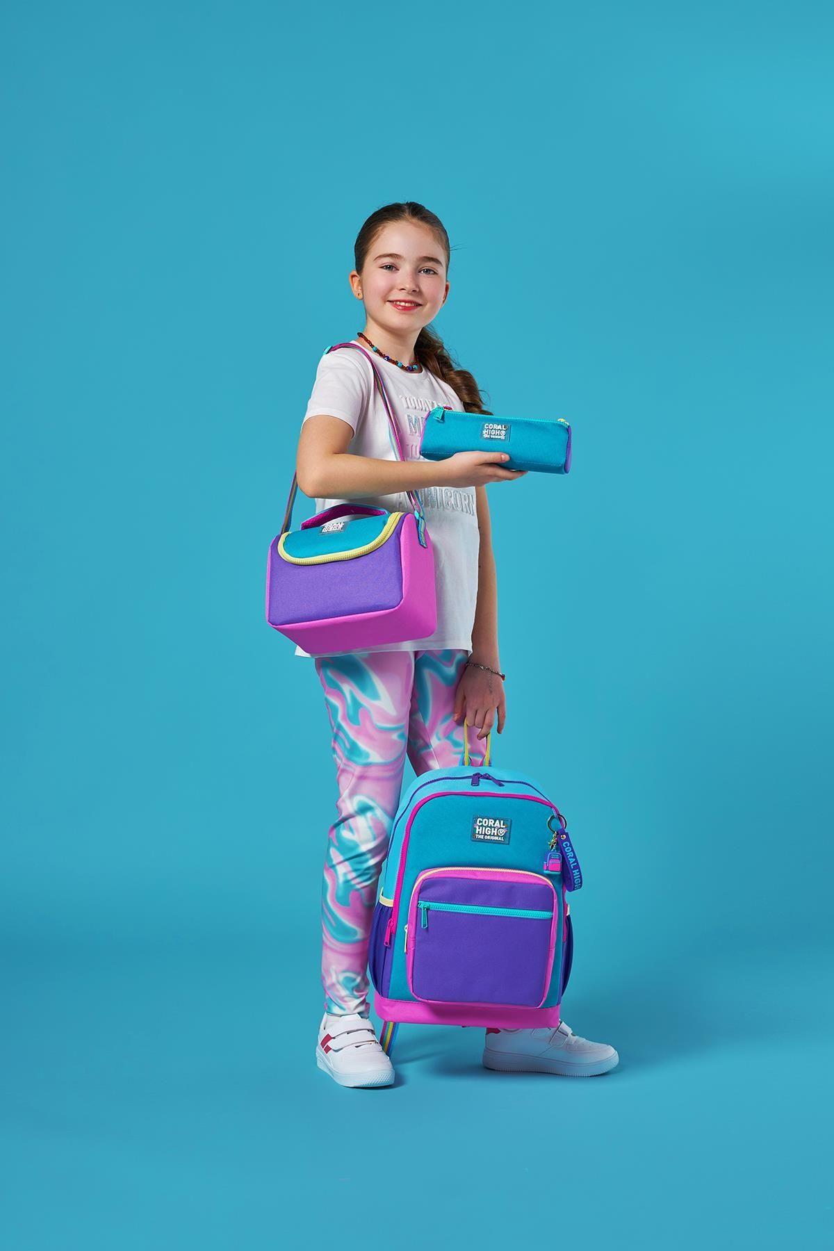Coral High Kids Pembe Pastel Renkli 3lü Okul Çanta Seti SET0123759
