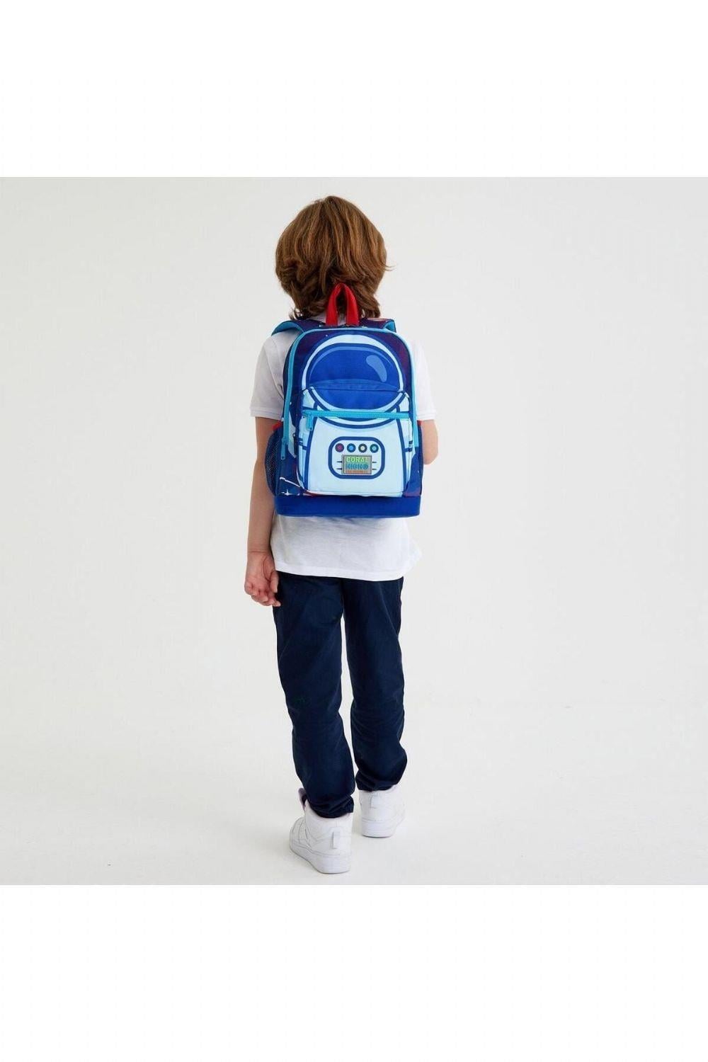 Coral High Kids Saks Mavi Astronot Desenli 2li Okul Çanta Seti - Erkek Çocuk