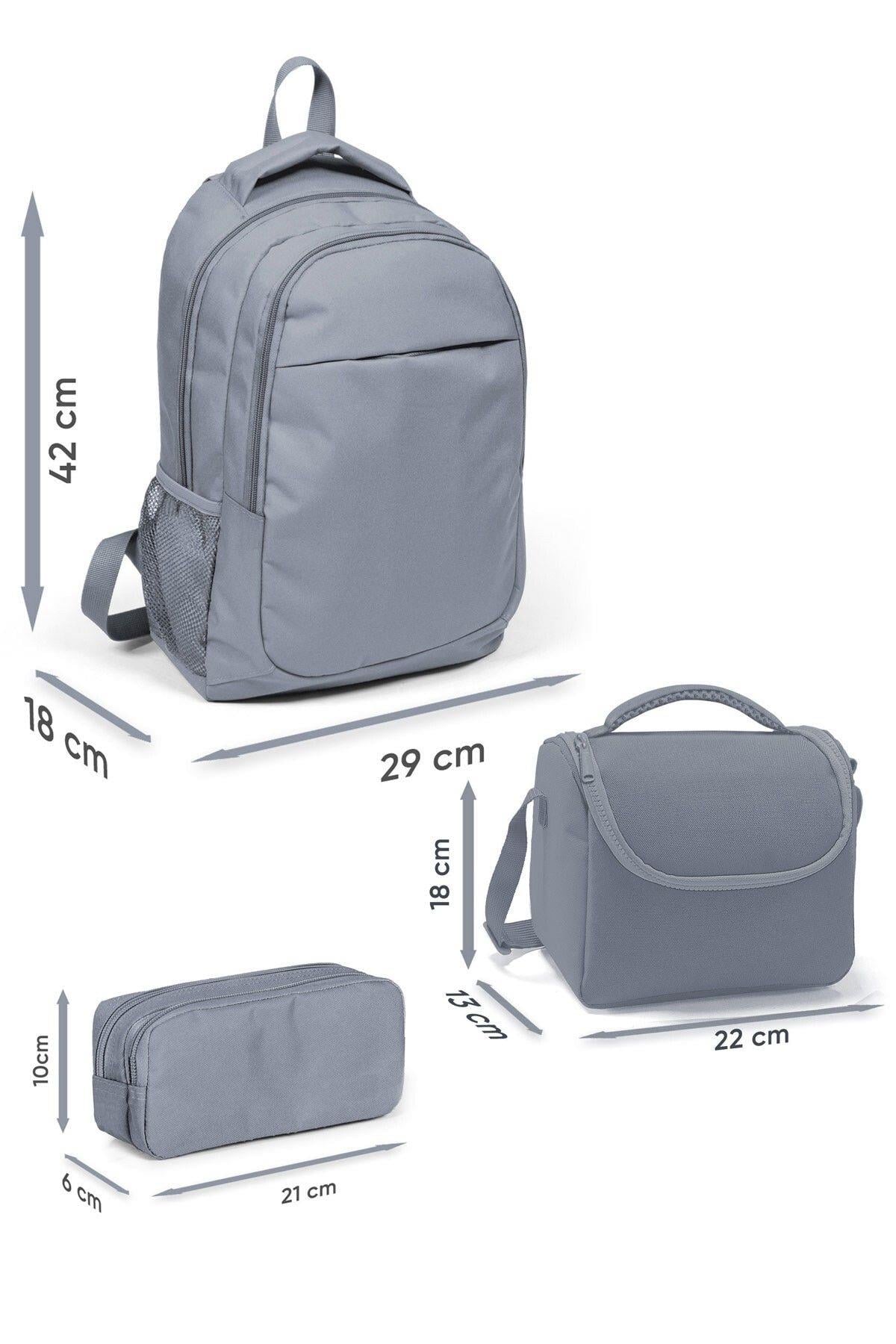Coral High Kids Siyah Aslan Desenli 3lü Okul Çanta Seti SET0123671 - Erkek