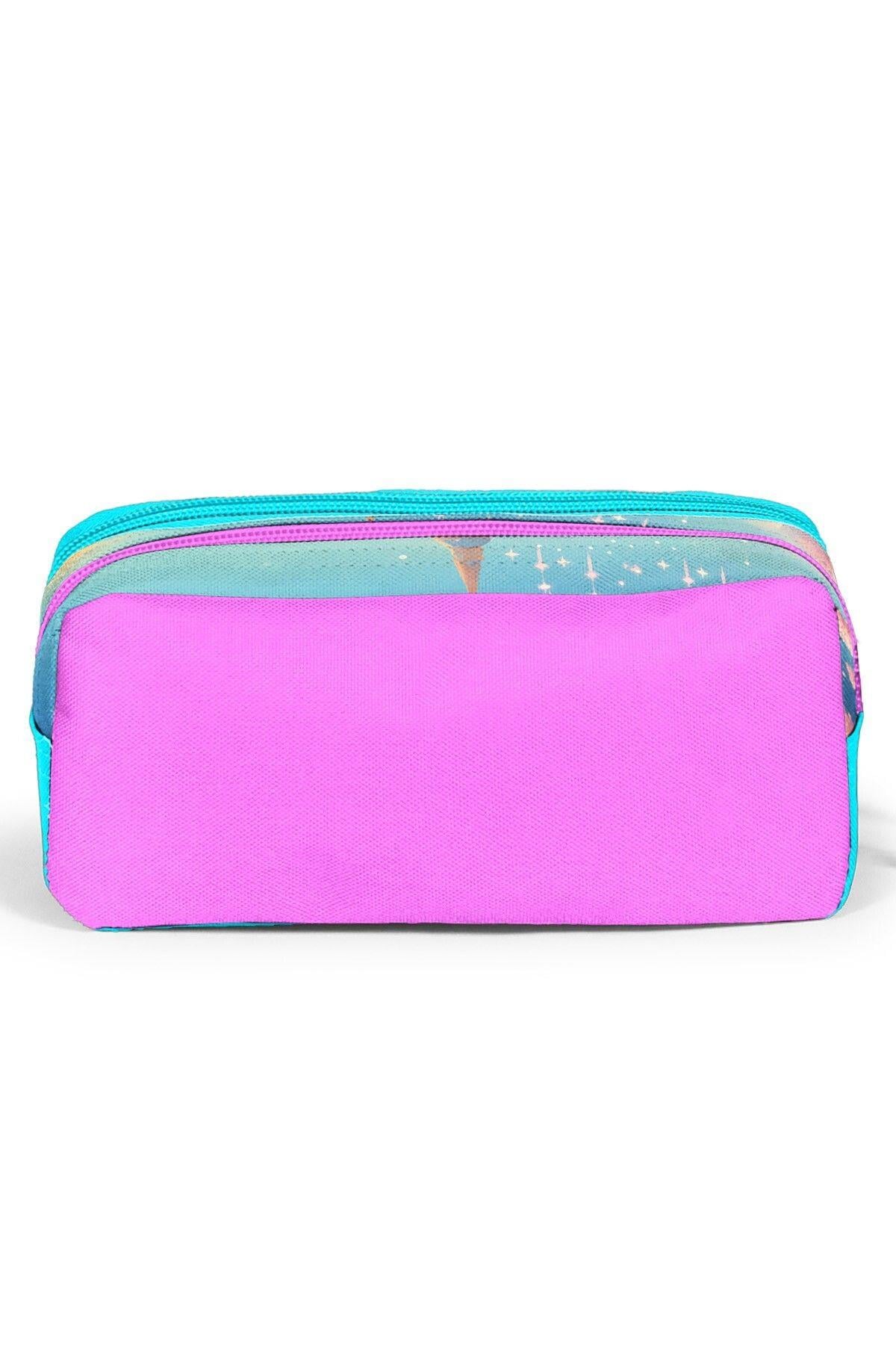 Coral High Kids Turkuaz Pembe Anime Kız Desenli 3lü Okul Çanta Seti SET0114420 - Kız