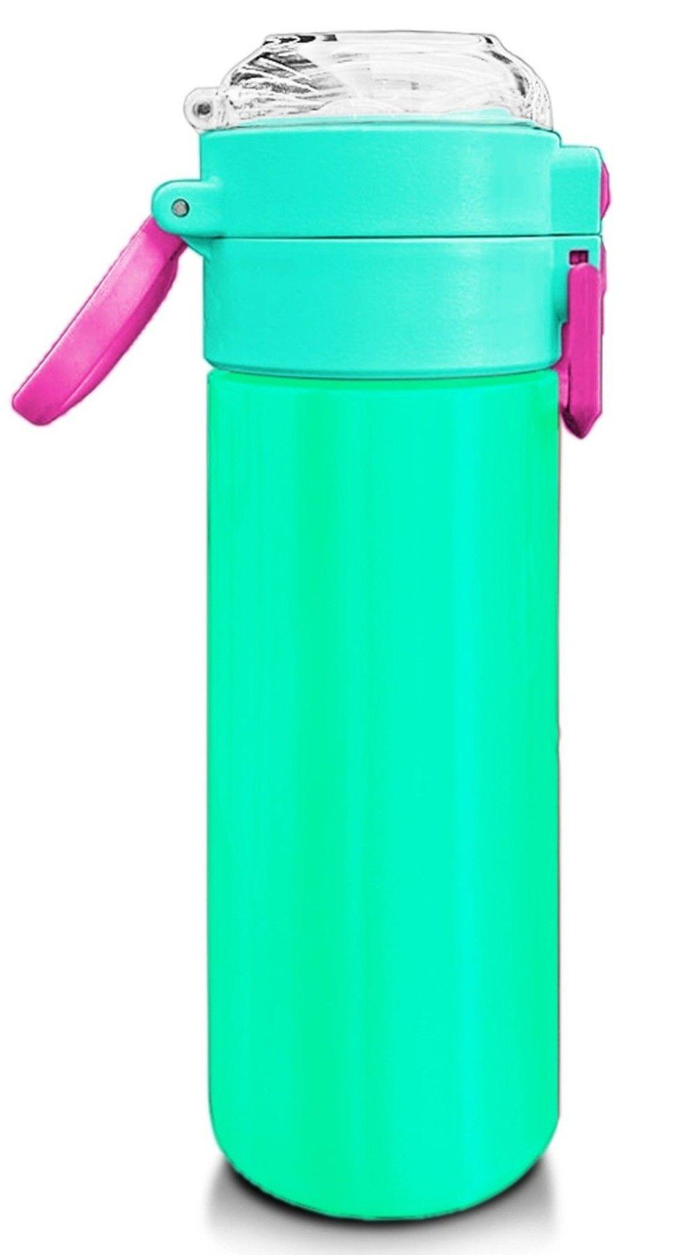 Coral High Kız Çocuk 500 ml Okul ve Günlük Paslanmaz Çelik Termos - Pembe Su Yeşili  - Sızdırmaz 31825