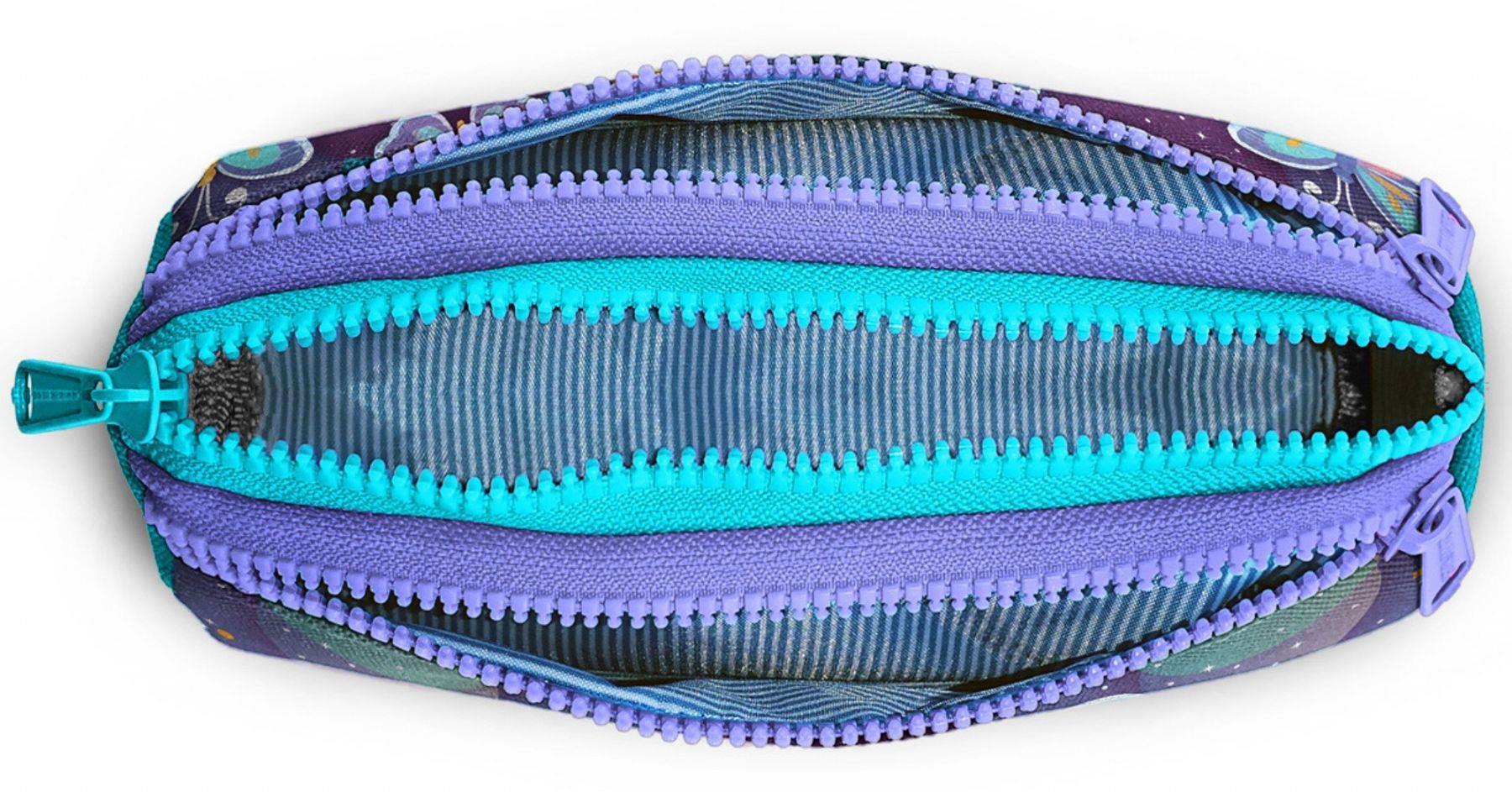 Coral High Kız Çocuk Pastel Renkli Kelebek Desenli Üç Gözlü Okul Kalem Çantası 31006