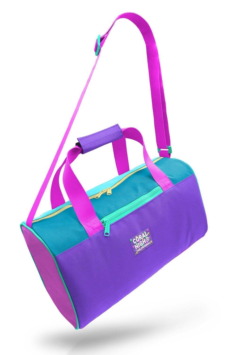 Coral High Kız Çocuk Spor ve Seyahat Çantası - Mor Pembe Desenli - 27514
