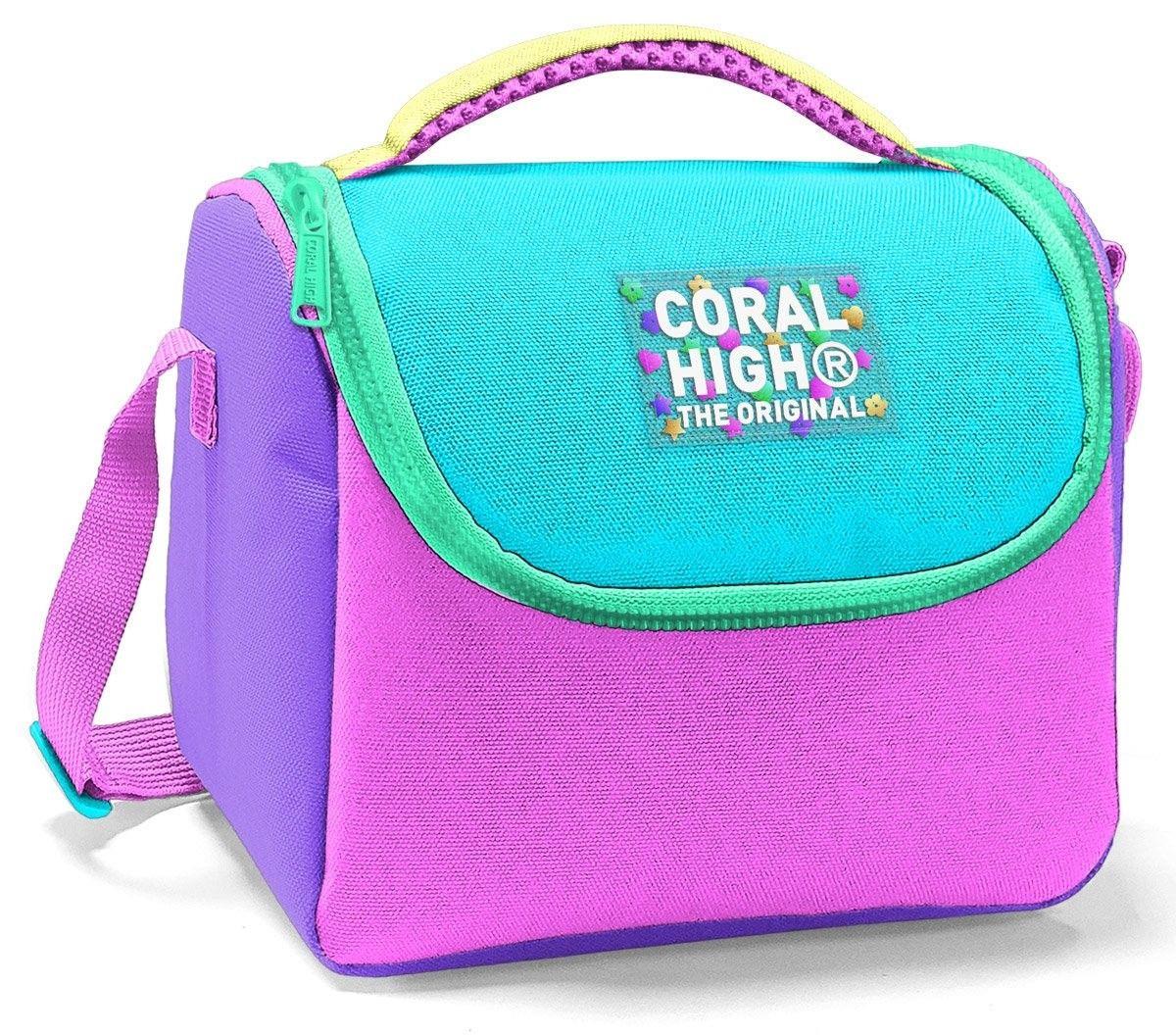 Coral High Kız Çocuk Termoslu Beslenme Çantası - Mor Yeşil Pembe Çok Renkli, Kız Çocuk 22776