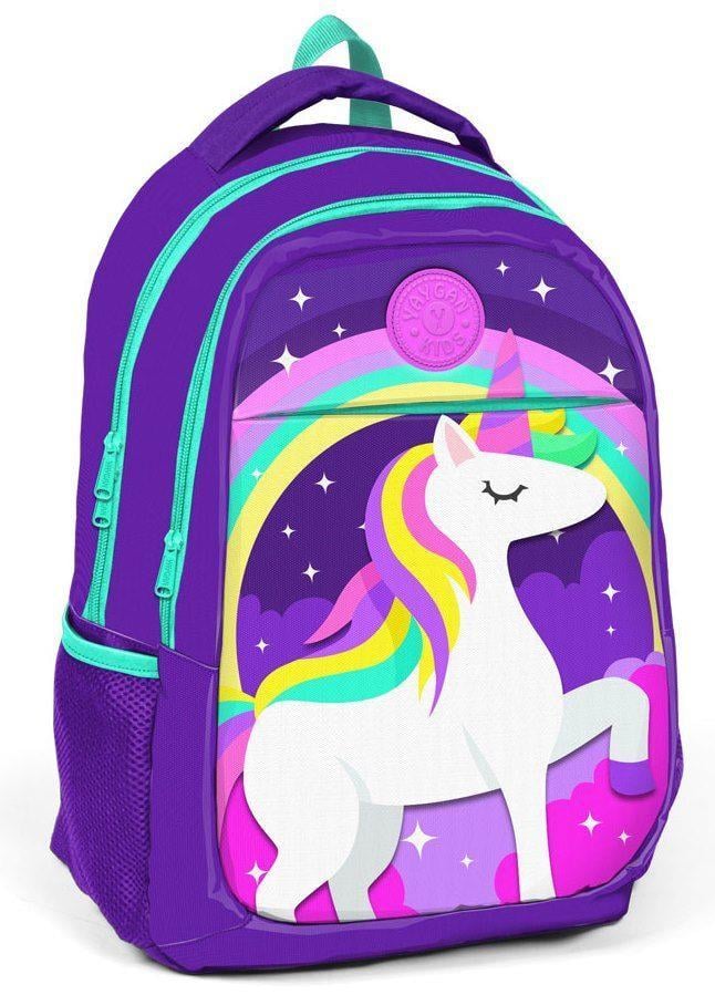 Coral High Kız Mavi Unicorn Okul Sırt Çantası ve Beslenme Çantası