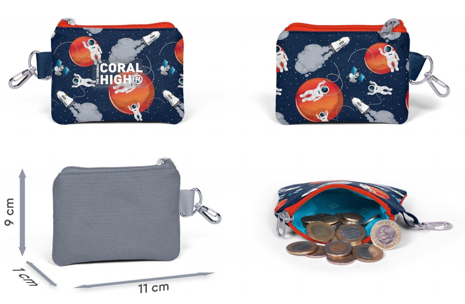 Coral High Lacivert Mavi Astronot Bozuk Para Cüzdanı - Erkek Çocuk