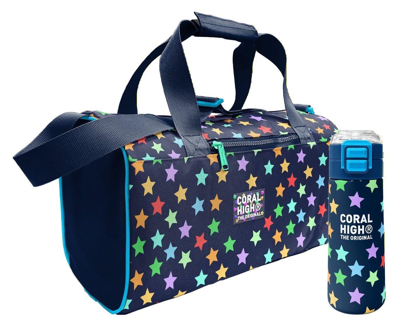 Coral High Lacivert Yıldız Desenli Kız Çocuk Spor Çantası ve 500 ml Çelik Matara Seti 27545