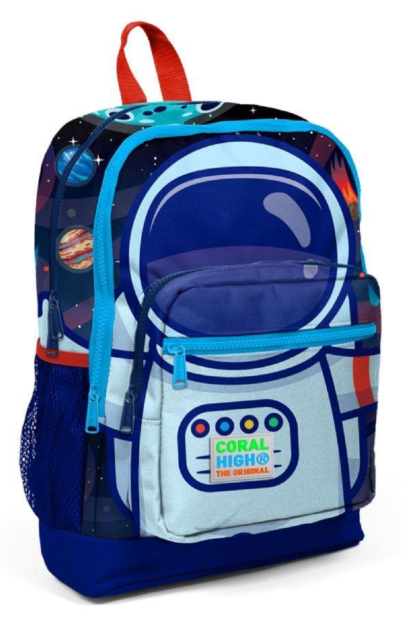 Coral High Mavi Astronot Baskılı İlkokul Çantası ve Beslenme Seti - Erkek Çocuk