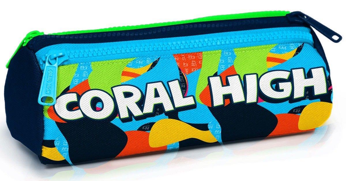 Coral High Mavi Yeşil Erkek Çocuk Üç Bölmeli Okul Kalemliği 22093