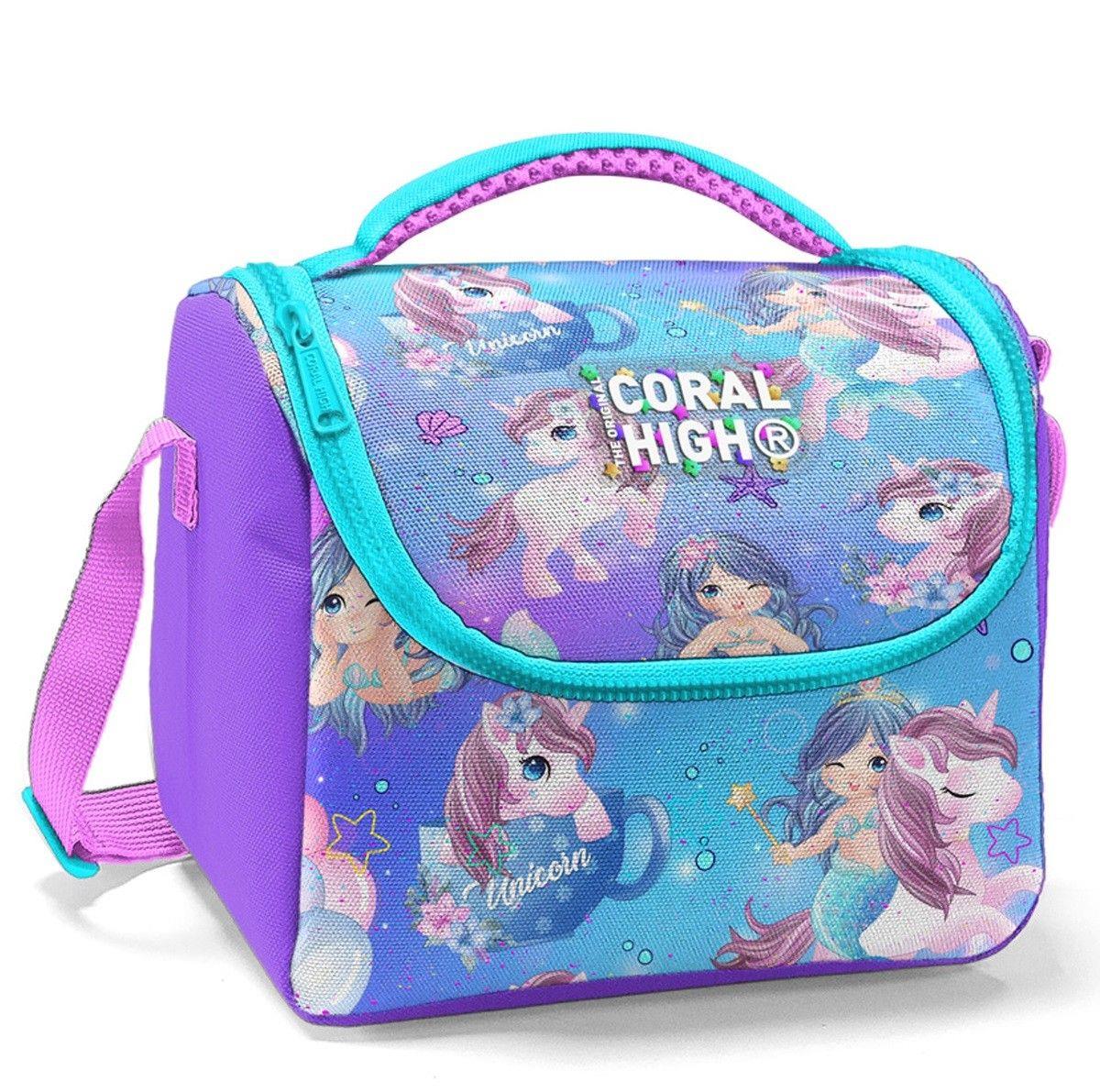 Coral High Mor Pembe Unicorn Isı Yalıtımlı Beslenme Çantası - Kız Çocuk