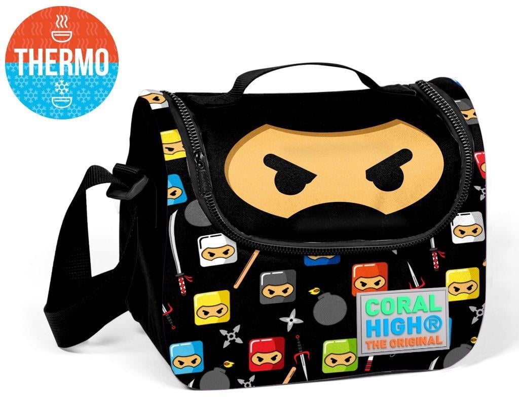 Coral High Ninja Desenli Termoslu Beslenme Çantası - Erkek Çocuk