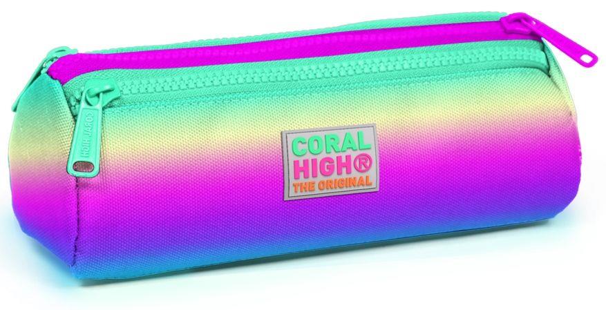 Coral High Pembe - Yeşil - Mavi Çekçek Çanta Seti - Işıklı Tekerlekler - Kız