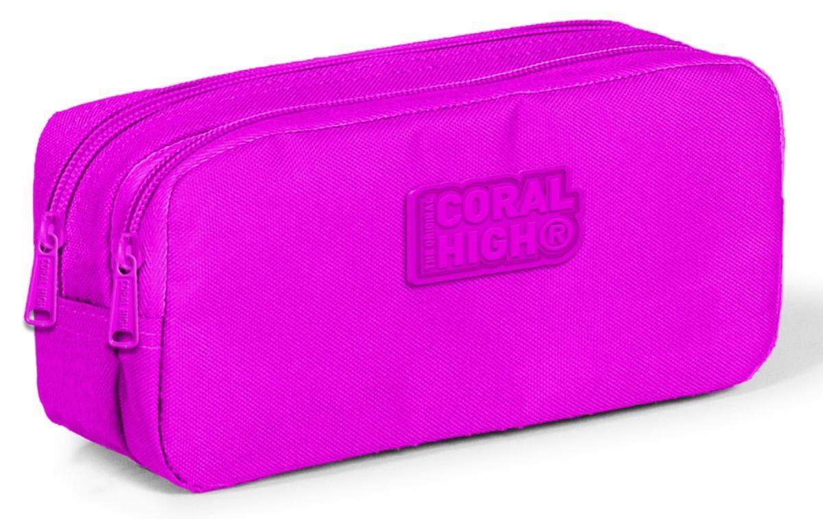 Coral High Pembe İki Bölmeli Kalem Çantası -Kız Çocuk