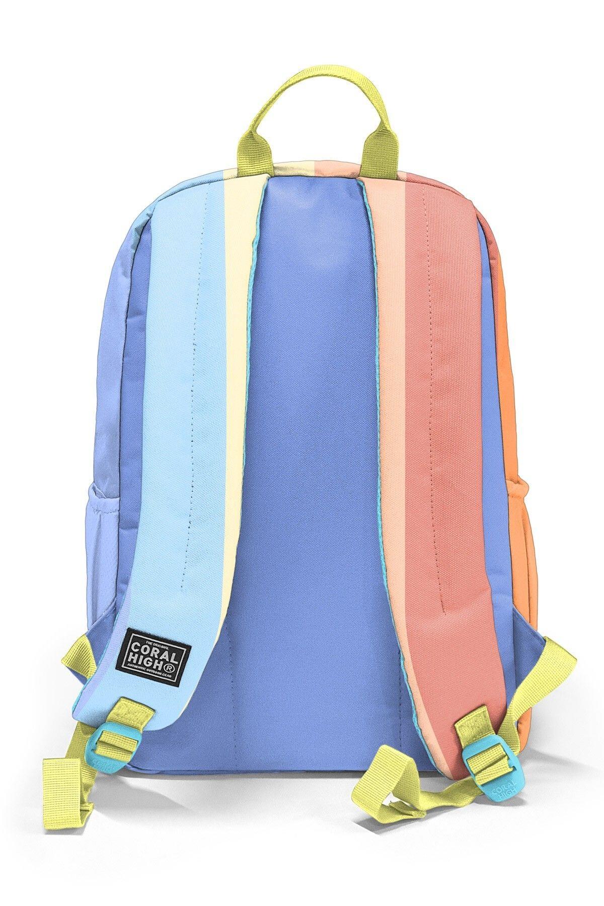 Coral High Renkli Çizgili 3lü Okul Çanta Seti SET0123680 - Kız