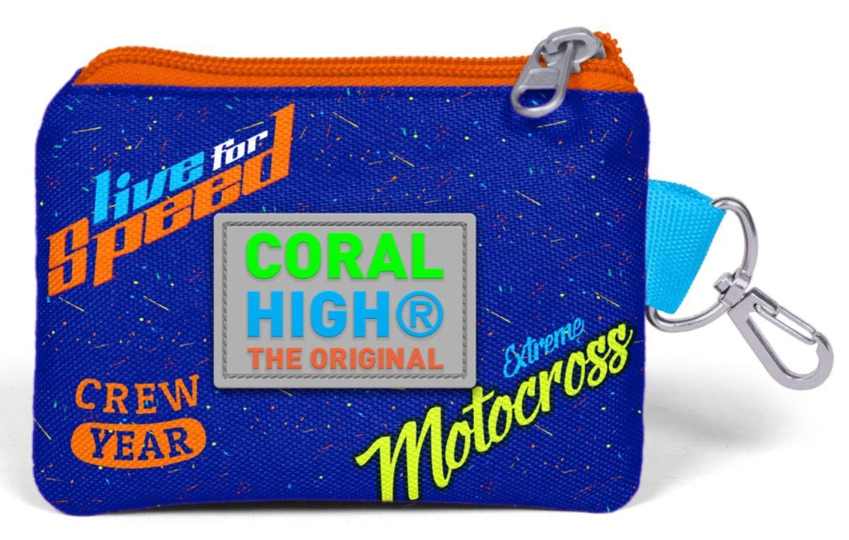Coral High Sarı Motorsiklet Desenli Bozuk Para Çantası - Erkek Çocuk
