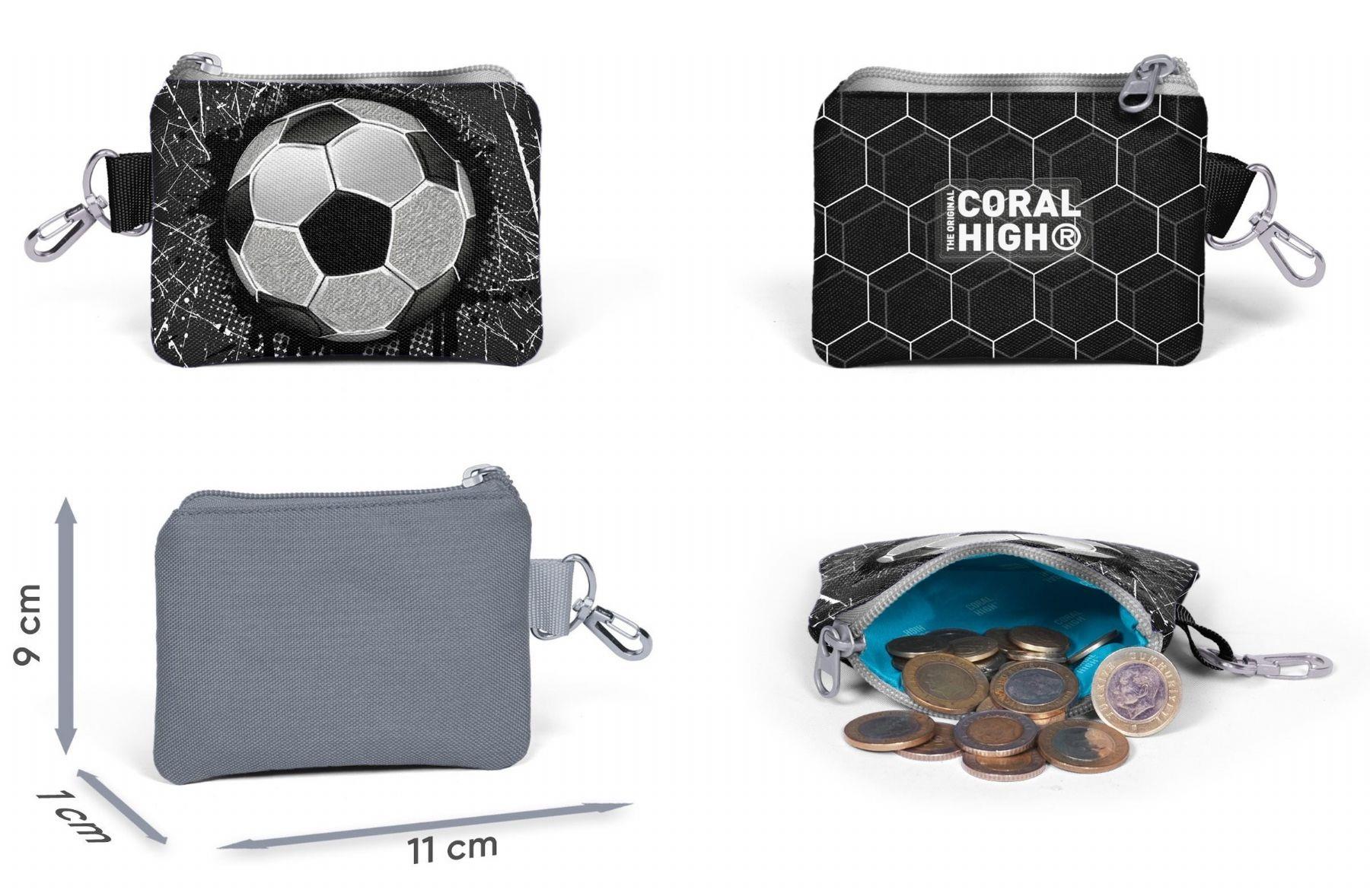Coral High Siyah Futbol Bozuk Para Cüzdanı - Erkek Çocuk