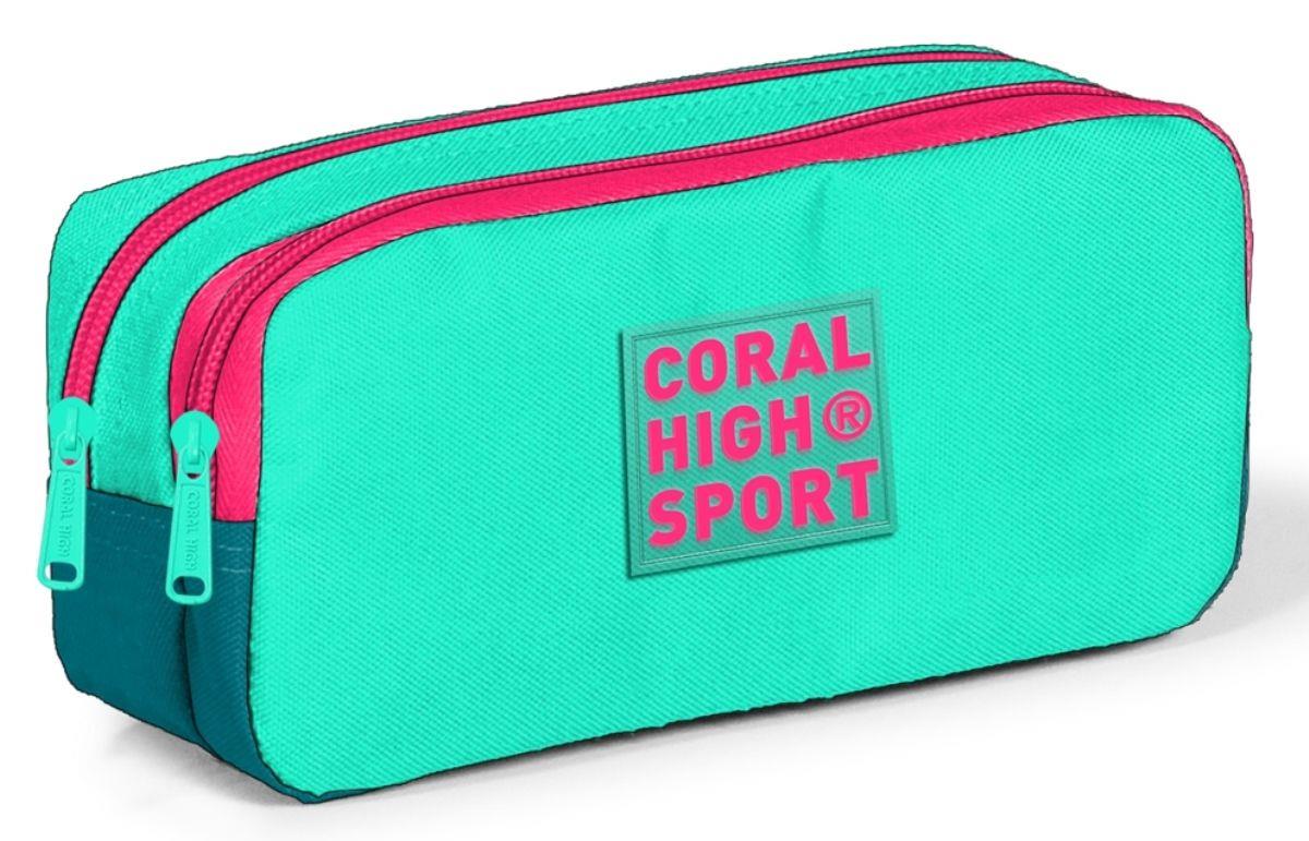 Coral High Sport İki Gözlü Su Yeşili Kalem Çantası