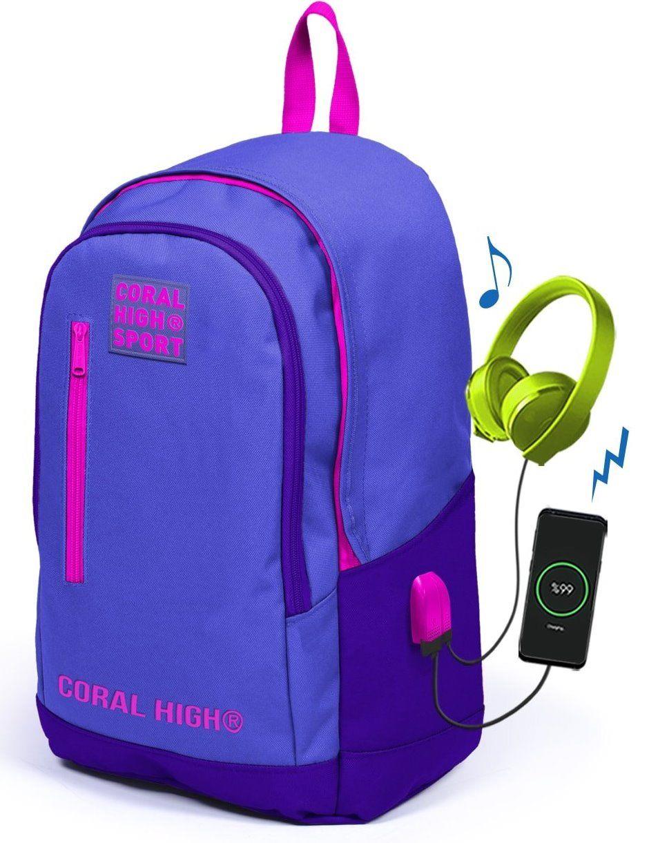 Coral High Sport Lavanta Mor Okul ve Günlük Sırt Çantası - Çocuk, Genç