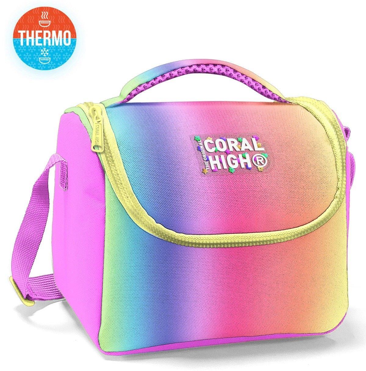 Coral High Thermo Beslenme Çantası - Kız Çocuk, Lacivert Mavi Çizgi Desenli 22768