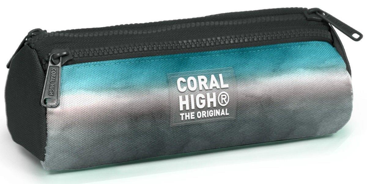 Coral High Turkuaz Gri Batik Üç Bölmeli Kalem Çantası - Erkek Çocuk